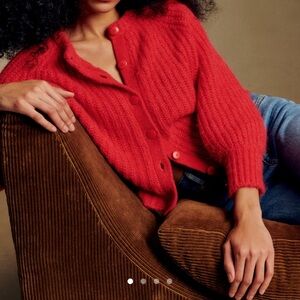 Sezane Emile Red Women's Cardigan
